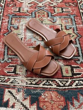 H&M Braided Sandals Chestnut Brown - Women's